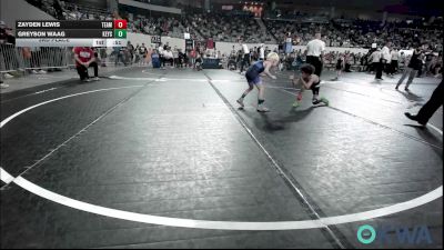 43 lbs 3rd Place - Zayden Lewis, Team Nomad vs Greyson Waag, Keystone Kids Wrestling Club