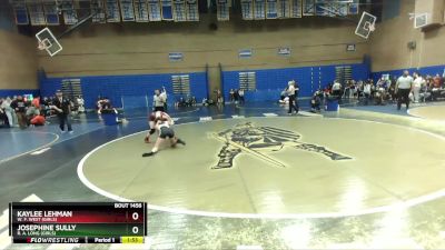 130lbs Quarterfinal - Josephine Sully, R. A. Long (Girls) vs Kaylee Lehman, W. F. West (Girls)