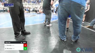 52 lbs Quarterfinal - Luca Daniels, Winfield vs Brooks Mccabe, Cowboy Wrestling Club