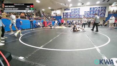 92-96 lbs Rr Rnd 4 - Wes Nickell, Cushing Tigers vs Wheston Moudy, Division Bell Wrestling