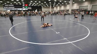 75 lbs Cons. Rd Of 32 - Wyatt Hawkins, Hawkeye Wrestling Academy vs Haze Dunkin, Nebraska Boyz Wrestling