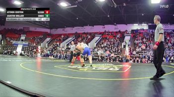 285 lbs Semifinals (8 Team) - Austin Miller, Dundee HS vs Ayden Oisten, Allegan HS