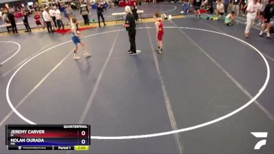 102 lbs Quarterfinal - Jeremy Carver, IN vs Nolan Ourada, MN