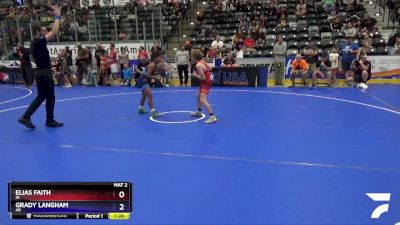 83 lbs Cons. Semi - Elias Faith, IN vs Grady Langham, AR