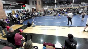 120 lbs Cons. Semi - Justus Peregrina, Coeur D`Alene High School vs Rocky Little, Gonzaga Prep