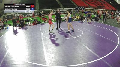 138 lbs Hagan Crockett, New Mexico HS Boys vs Beckett Clear, Temecula Valley HS Boys
