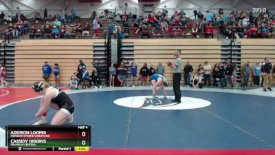 145 lbs Quarterfinal - Cassidy Higgins, Franklin Central vs Addison Loomis, Midwest Xtreme Wrestling