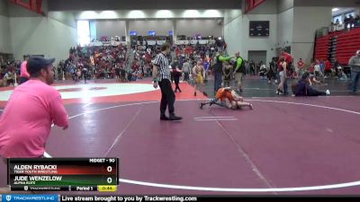 90 lbs Cons. Round 2 - Jude Wenzelow, Alpha Elite vs Alden Rybacki, Tiger Youth Wrestling