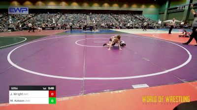 52 lbs Quarterfinal - Jaxson Wright, Bartlesville Wrestling Club vs Mason Kotson, Unattached