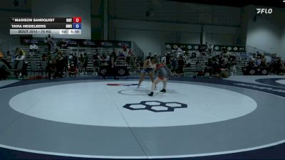 76 kg Cons. Quarters - Madison Sandquist, Rise RTC vs Tavia Heidelberg, Menlo Wrestling Club