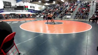 285 lbs Champ. Round 1 - Samuel Menjivar, Rancho Cucamonga vs Gavin Ebmeyer, Apple Valley