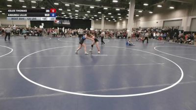 125 lbs Cons. Quarters - Amanda Lillie, Washington vs Jolee Thomas, Shelton Wrestling Academy