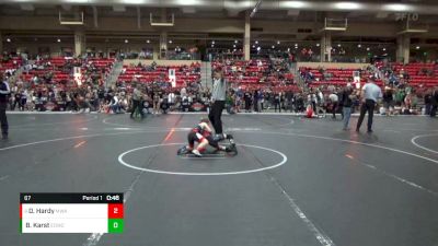 67 lbs Cons. Round 2 - Declan Hardy, MWC Wrestling Academy vs Brickly Karst, El Dorado Wrestling Club