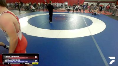 160 lbs Cons. Semi - Owen Krueger, Wrightstown High School Wrestling vs Nick Alexander, Wrightstown High School Wrestling