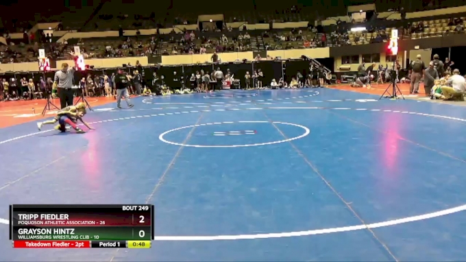 52 lbs Cons. Round 3 - Grayson Hintz, Williamsburg Wrestling Clib vs ...
