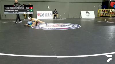 Intermediate Girls - 57 lbs Champ. Round 1 - Joeli Monserrat Castillo, TUF California Wrestling Academy vs Lucina Martinez, Scotsmen Wrestling Club