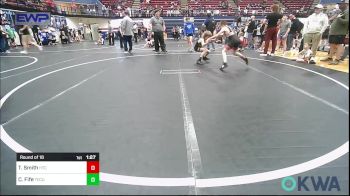 73 lbs Round Of 16 - Taos Smith, Hinton Takedown Club vs Colt Fife, Tecumseh Youth Wrestling