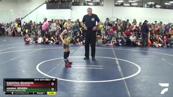 58 lbs Champ. Round 1 - Sarafina Brandon, Ruffin Trained Wrestling vs ...