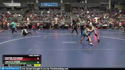 95 lbs Cons. Round 1 - Lincoln Unger, Lincoln Squires Wrestling Club vs Carter Pochinski, Sebolt Wrestling Academy