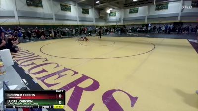 65 lbs Cons. Round 7 - Lucas Johnson, Clark/Willow Lake Cyclones vs Brenner Tippets, Team Champs