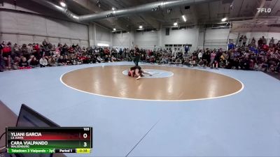 105 lbs 5th Place Match - Cara Vialpando, Walsenburg vs Yliani Garcia, La Junta