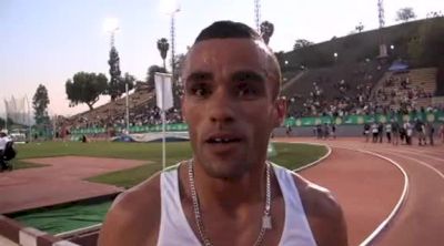 Jamaal Aarrass of France after winning Puma Mile in 3:52 at 2012 Mt SAC Relays