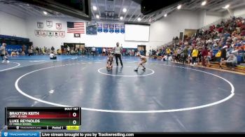 95 lbs Cons. Round 2 - Braxton Keith, Carey Jr High vs Luke Reynolds, CY Middle School