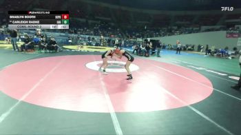 4A/3A/2A/1A Girls 110 Cons. Round 2 - Carleigh Radke, La Grande Girls vs Braelyn Booth, Scappoose Girls