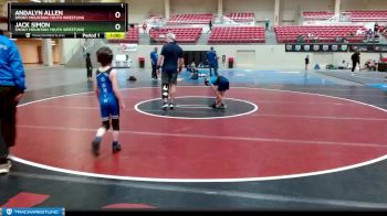 67-71 lbs Round 2 - Andalyn Allen, Smoky Mountain Youth Wrestling vs Jack Simon, Smoky Mountain Youth Wrestling