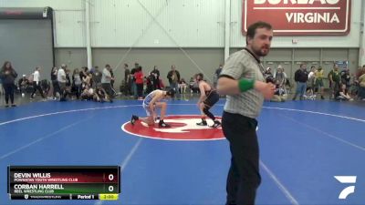 125 lbs Cons. Round 2 - Devin Willis, Powhatan Youth Wrestling Club vs Corban Harrell, Reel Wrestling Club