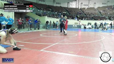 101 lbs Consi Of 16 #2 - Lacey Bookout, US Grant vs Malalroie Haba, Chickasha Wrestling