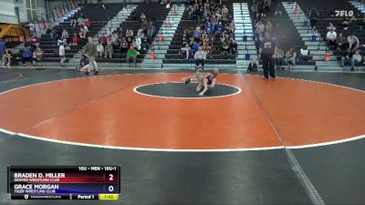 10U-1 lbs Round 3 - Braden D. Miller, Denver Wrestling Club vs Grace Morgan, Tiger Wrestling Club