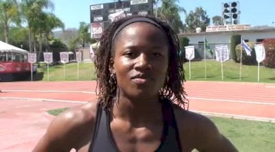Lauryn Williams taking the 100 in 1117 2012 Mt SAC Relays