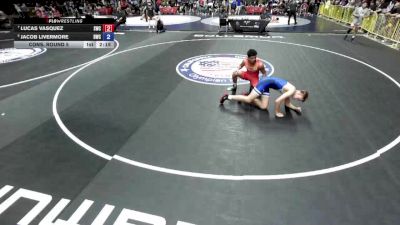 150 lbs Cons. Round 5 - Lucas Vasquez, Sunnyvale Wrestling Club vs Jacob Livermore, Delta Wrestling Club