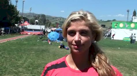 Maggie Vessey after opening up in the 800 at 2012 Mt SAC Relays