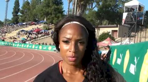 Natasha Hastings after placing 3rd Elite 200 2012 Mt SAC Relays