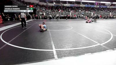 46 lbs Quarterfinal - Addison Caprio, SlyFox Wr Ac vs Arabelle Roberts, Ground Zero WC