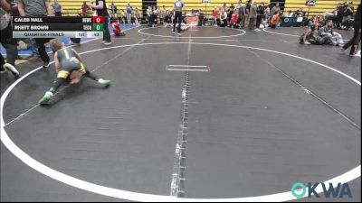 60 lbs Quarterfinal - Caleb Hall, Newkirk Takedown Club vs Rhett Brown, Tecumseh Youth Wrestling