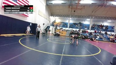 155 lbs Cons. Round 1 - Tawny Bertolini, Greybull/Riverside vs Hanna Marchant, Huntley Project