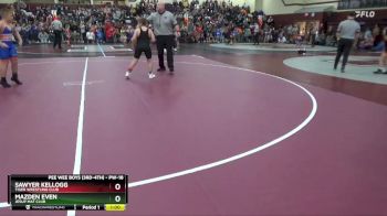 PW-18 lbs Round 4 - Sawyer Kellogg, Tiger Wrestling Club vs Mazden Even, Jesup Mat Club