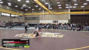 149 lbs Quarterfinal - Hunter Martz, Thiel College vs Justin Sweeney, Case Western Reserve