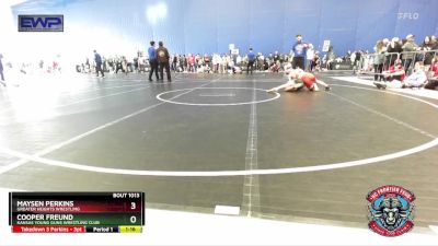 105 lbs Quarterfinal - Maysen Perkins, Greater Heights Wrestling vs Cooper Freund, Kansas Young Guns Wrestling Club