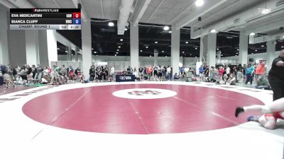 Champ. Round 1 - Eva Mercantini, Grapplers Garage Wrestling vs Bianca Cluff, Wasatch Wrestling Club