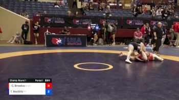 76 lbs Champ. Round 1 - Cara Broadus, KT Kidz Wrestling Club vs Tiffani Baublitz, Team Pennsylvania