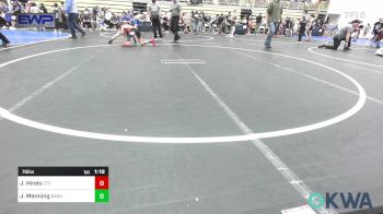 76 lbs Semifinal - Jaxon Hines, Comanche Takedown Club vs Jett Manning, Barnsdall Youth Wrestling