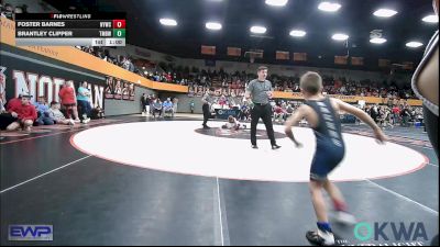 46 lbs Consi Of 4 - Foster Barnes, Newcastle Youth Wrestling vs Brantley Clipper, Timberwolves