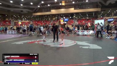 100 lbs Round 2 - Sandy Breeden, MO vs Mallory Hernandez, OK