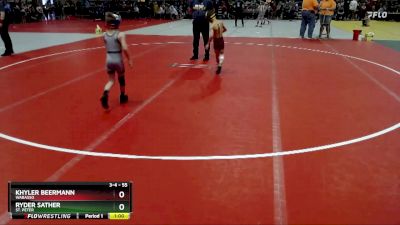 55 lbs Quarterfinal - Khyler Beermann, Wabasso vs Ryder Sather, St. Peter