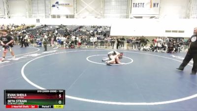 124 lbs Quarterfinal - Seth Strain, Club Not Listed vs Evan Sheils, Club Not Listed