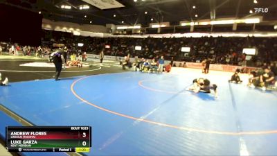 120 lbs Quarterfinal - Andrew Flores, Lincoln (Tacoma) vs Luke Garza, Kent Meridian